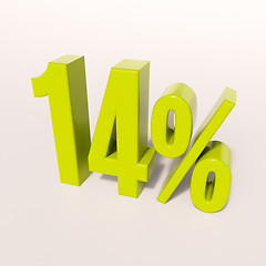 Image showing Percentage sign, 14 percent