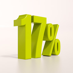 Image showing Percentage sign, 17 percent