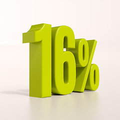 Image showing Percentage sign, 16 percent