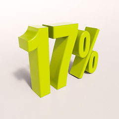 Image showing Percentage sign, 17 percent