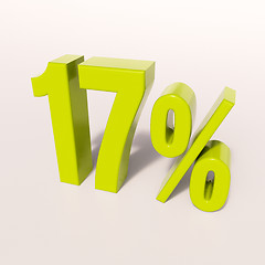 Image showing Percentage sign, 17 percent