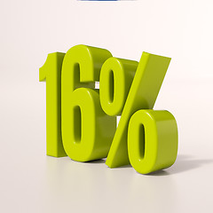 Image showing Percentage sign, 16 percent