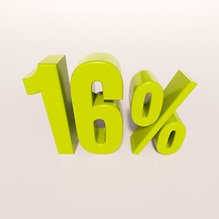 Image showing Percentage sign, 16 percent