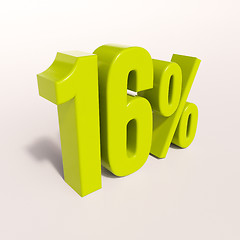 Image showing Percentage sign, 16 percent