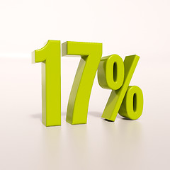 Image showing Percentage sign, 17 percent