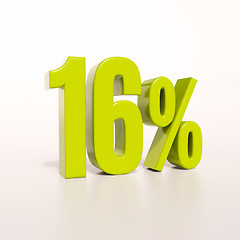 Image showing Percentage sign, 16 percent