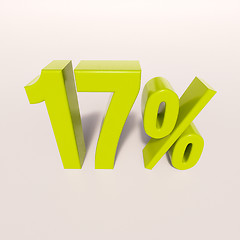 Image showing Percentage sign, 17 percent