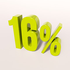 Image showing Percentage sign, 16 percent