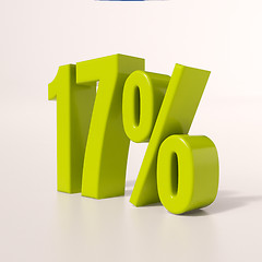 Image showing Percentage sign, 17 percent