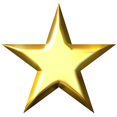 Image showing 3D Golden Star