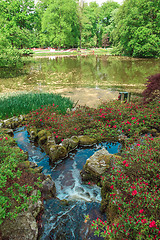 Image showing Tulip field in Keukenhof Gardens, Lisse, Netherlands