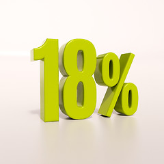 Image showing Percentage sign, 18 percent