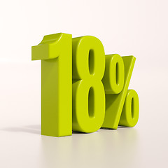 Image showing Percentage sign, 18 percent