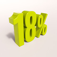 Image showing Percentage sign, 18 percent