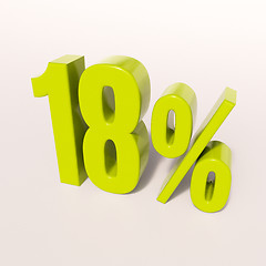 Image showing Percentage sign, 18 percent