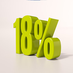 Image showing Percentage sign, 18 percent