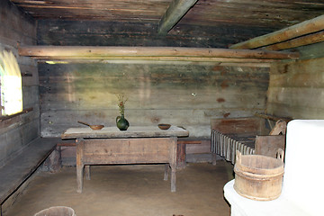 Image showing interior of old rural Carpathian house