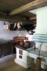 Image showing interior of old rural Carpathian house