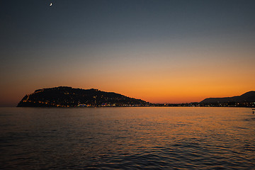 Image showing Alanya in the evening