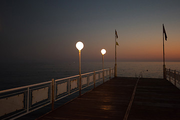 Image showing Alanya in the evening