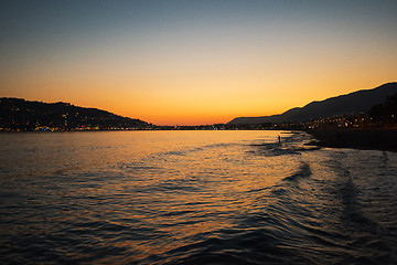 Image showing Alanya in the evening