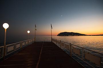 Image showing Alanya in the evening