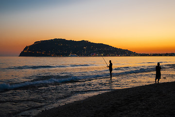 Image showing Alanya in the evening