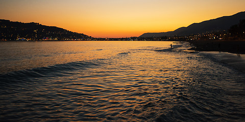 Image showing Alanya in the evening