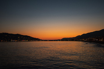 Image showing Alanya in the evening