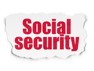 Image showing Security concept: Social Security on Torn Paper background