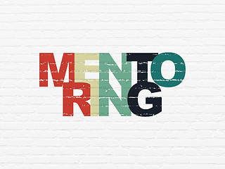 Image showing Studying concept: Mentoring on wall background