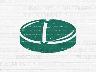 Image showing Health concept: Pill on wall background