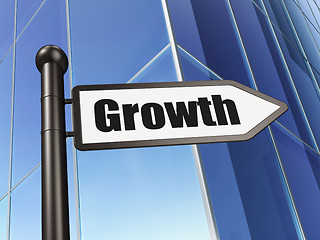 Image showing Business concept: sign Growth on Building background