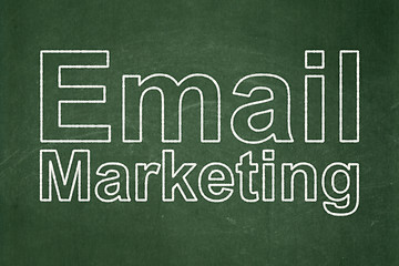 Image showing Marketing concept: Email Marketing on chalkboard background