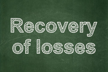 Image showing Currency concept: Recovery Of losses on chalkboard background