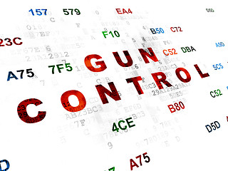 Image showing Protection concept: Gun Control on Digital background