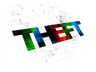 Image showing Privacy concept: Theft on Digital background