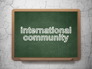Image showing Politics concept: International Community on chalkboard background
