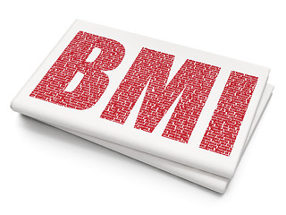 Image showing Health concept: BMI on Blank Newspaper background