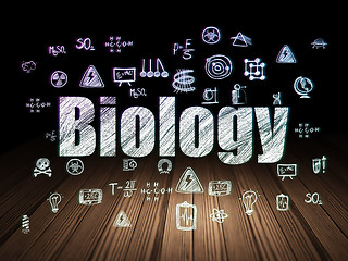 Image showing Science concept: Biology in grunge dark room