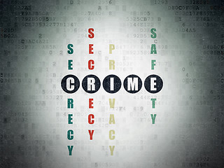 Image showing Safety concept: Crime in Crossword Puzzle