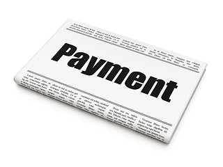 Image showing Currency concept: newspaper headline Payment