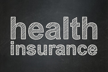 Image showing Insurance concept: Health Insurance on chalkboard background