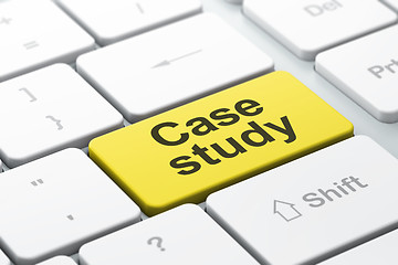 Image showing Education concept: Case Study on computer keyboard background