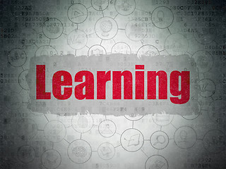 Image showing Education concept: Learning on Digital Data Paper background