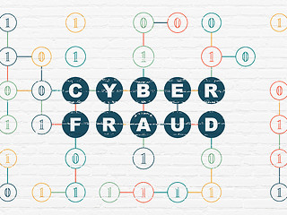 Image showing Safety concept: Cyber Fraud on wall background