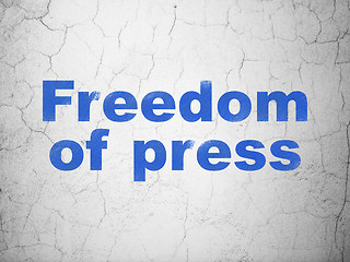 Image showing Political concept: Freedom Of Press on wall background