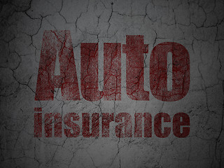 Image showing Insurance concept: Auto Insurance on grunge wall background