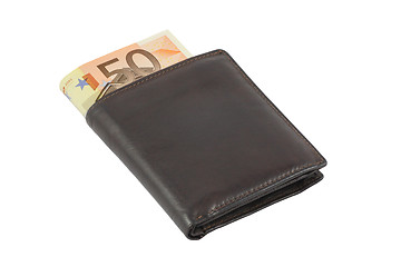 Image showing Euro money in wallet