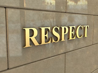 Image showing Word Respect